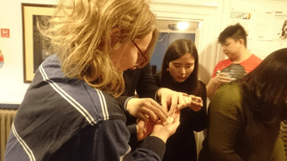 A picture containing person, indoor, woman, wall

Description automatically generated