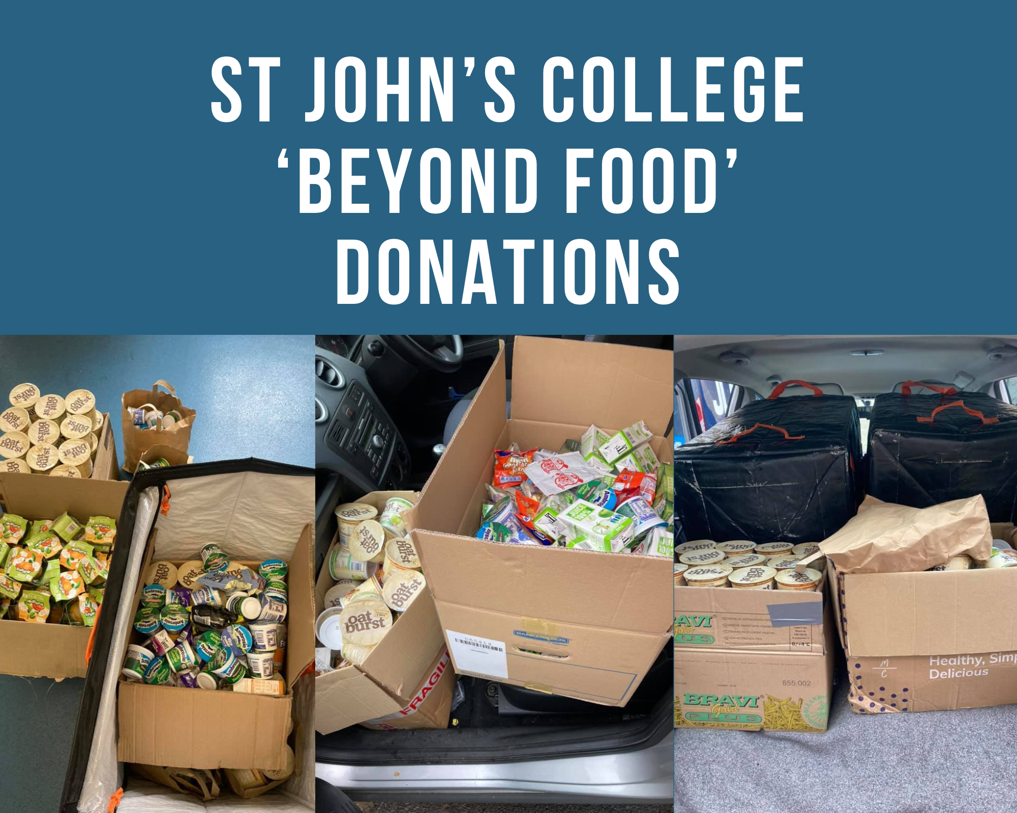 ‘Beyond Food’ Durham – St John’s College students donate to local Foodbank