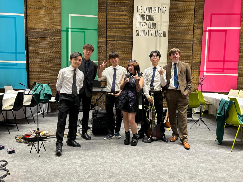 Performing with 'Soy Division', the New College Band
