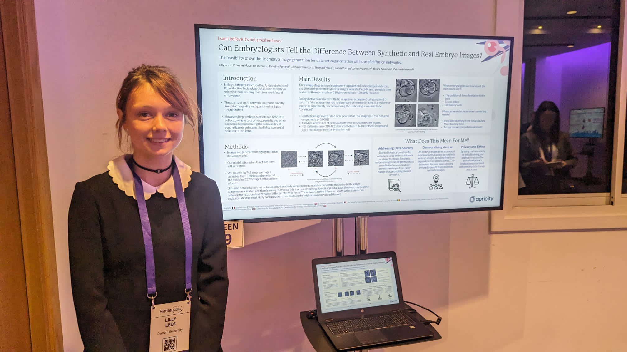 Student Opportunities Fund: Lilly’s trip to the Edinburgh fertility conference, January 2024